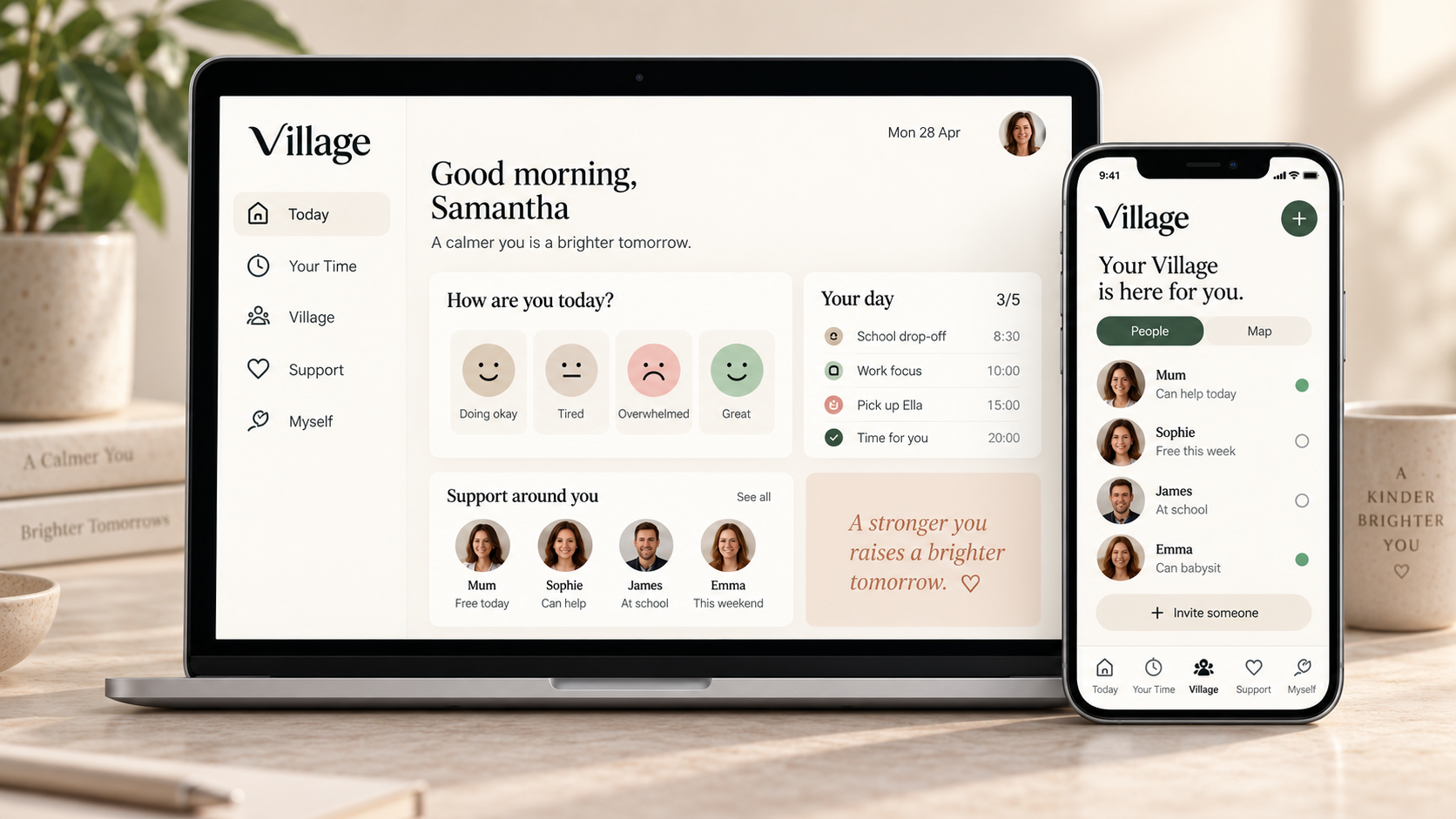 Village product screens